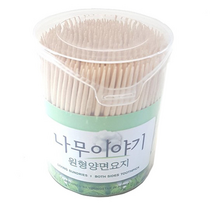 영스타 나무이야기 원형통 양면요지 이쑤시개 식당용 업소용 요지, 1개