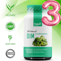 미국 DIM 에스트로겐 밸런스 다낭성 난소 증후군 영양제, 3통, 90캡슐