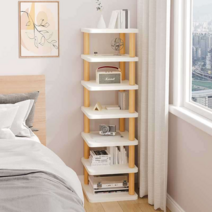 원목 코너 북타워 선반 기둥식 스탠딩 북선반 주방, 5