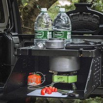 트렁크 테이블 튜닝 지프 랭글러 캠핑 뒷문 선반, 테일게이트 스토리지랙 블랙 07-17 랭글러