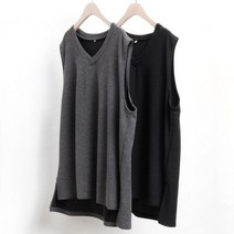 아이우먼 빅사이즈사랑해요 3300L204 브이 언발 베스트 WW