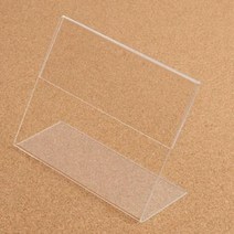 다용도 투명 아크릴 삼각 안내 꽂이 120X100MM