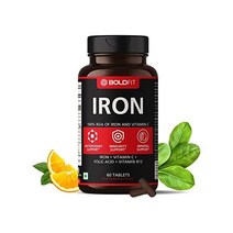 철분 MiriIron Supplement for Women & Men with Vitamin C Folic Acid B12 - Iron Tablets Help Support En