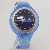 필라 큐빅포인트 2036BU S 블루플라스틱 뱅글시계