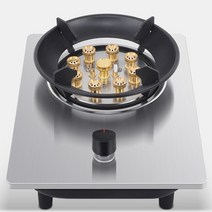 강력한 화력 휴대용 버너 7.0KW 단일 가스 스토브 액화 석유 가스 데스크탑 내장 단일 천연 가스 스토브 가정용 치열한 불, 1.라이트 그레이 - natural gas