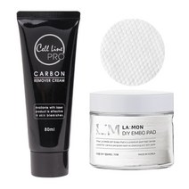 셀라인프로 카본겔 레이저토닝전용 리무버 크림 80ml + 라몽 DIY 엠보 패드 70P
