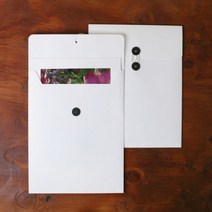 GHH833236단추 봉투 대 5장, 8x10 화이트
