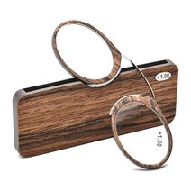 돋보기 확대경 블록렌즈NONOR 남성 돋보기 코 클립 휴대용 팔 독서 안경 очки для зрения TR9, 02 C2 BROWN_05 +300