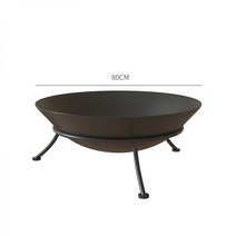 원형 불멍 화로대 우드스토브 캠핑화로대 이중연소 난로 감성캠핑, 04. 블랙 지름 80cm