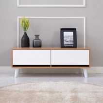 솜씨방 1000 로엘 모던 투서랍 LPM 하이그로시 TV 거실장, 1000 로엘 모던 투서랍 TV 거실장, 내추럴