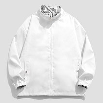 쥬엔리치 M-4XL 남자 빅사이즈 양면 바람막이 캐주얼 커플 자켓 루즈핏 등산복 캠핑 봄 가을 점퍼 잠바