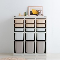리바트 프렌즈아이 마카롱 3x5 수납장 슬림형(8색), 화이트