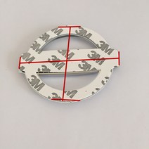 자동차엠블럼 교체 호환 디자인 레터링 스티커 1pcs 3D ABS 크롬 자동차 스티어링 휠 스티커 전면 보닛 그, 04 96mmx80mm