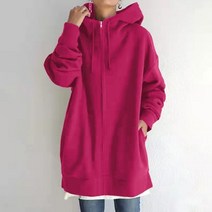 오버핏 커플 기모후드집업 후드티 따뜻한 지퍼 긴 후드 캐주얼 자켓 용 오버사이즈 겨울 스웨터