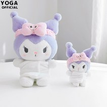 Sanrio Plush Melody Cinnamoroll Kuromi Hello Kitty Accessories Cute Harajuku Spa Party Figure Kids To, 20cm, 04 Kuromi