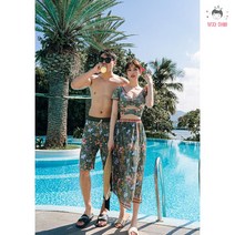 몰디브커플룩 셔츠형원피스 바캉스 A라인 세트