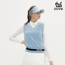 듀빅 DV 듀빅 여성 브이넥 배색포인트 니트 조끼 DD3WSV272SB