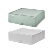 이케아 STUK 스투크 수납박스 중형 55x55x18cm옷의류이불수납함보관함리빙공간박스, 라이트/그레이그린_305.276.75