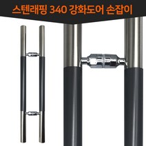 인라이프 스텐래핑 340 강화도어 유리문 강화유리 현관문 문고리 손잡이 (진회색)