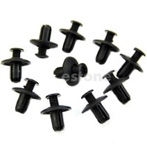 10pcs 8mm 자동차 구멍 Dia 플라스틱 리벳 패스너 펜더 범퍼 푸시 핀 클립, 검은 색