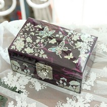 리브4호 자개보석함 자개함 나전칠기보석함, T9리브4호자개보석함(바이올렛):선물포장O