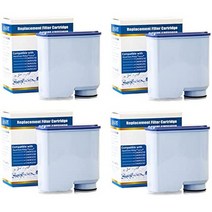 BIHARNT Wessper CA6903 Saeco 및 Philips 전자동 커피 머신용 Aquaclean 정수 필터 4개 팩, 단색, 한 사이즈