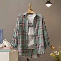 모노시크 클레토 파스텔 체크 루즈핏 남방 MNBS195