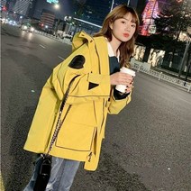 학생 여자 바람막이 루즈핏 아우터 간절기 자켓 야상 사파리 코트 빅사이즈T12