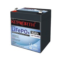 KEPWORTH 인산철배터리 12V 10Ah 리튬 철 배터리 LiFePO4 딥 사이클 배터리 내장 BMS 2000+ 사이클…, KEP12V6Ah
