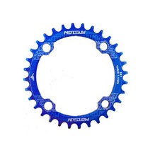 전기자전거개조 헤드업 스템 부품 체인링 104BCD 좁은 와이드 체인 링 라운드 타원형 MTB 산악 자전거 32T 34T 36T 38T 크랭크 셋 치아 플레이트, Blue - Bubble Bag, 104MM, 38T + Oval