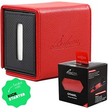 Quiver Time 레드 시타델 덱 블록카드 덱 박스 ~ 에 적합 매직 : 더 개더링 포켓몬 유-희-왕 ~ 커스텀 덱 박스 디바이더 ~ 보관 및 정리 카드 다이스 토큰, 단일옵션