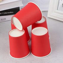 물결종이컵 크라프트종이컵 크래프트용기 10pcs 파티 일회용 종이 컵 주스 컵 베이비, 빨간색, 10개