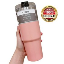 TYESO 보온 컵 보온병 커피 머그잔 용 물병 스테인레스 스틸 진공 플라스크 텀블러 빨대 여행 절연 음료 용기 포함, 600Ml+Pink  Mug