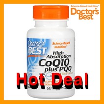 닥터스 베스트 COQ10 코엔자임큐텐 유비퀴놀 PQQ 바이오페린 포함 60캡슐, 2병