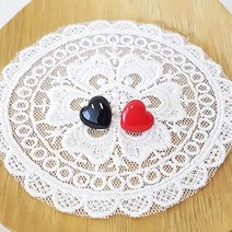 인형코/하트 단추코/11mmx10mm/인형 만들기/빨강단추코/검정단추코, 검정