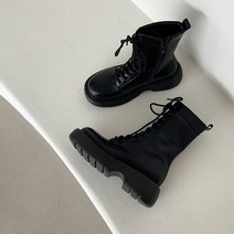 오슈 여성 데일리 미니멀 코디편한 가죽 통굽 워커