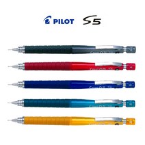PILOT S5 파이롯트 S5 샤프 0.3 0.4 0.5 0.7 0.9mm, 0.5-투명레드