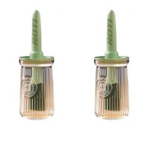 BLOWFISHFUGU 실리콘기름솔 오일 브러쉬+기름병 200ML 오일 브러시 오일 포트 일체 브러쉬오일병 1P/2P, 2P, 녹색