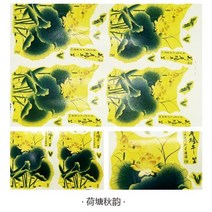 도예체험 취미 1PCS 도자기 예술 점토 전송 용지 Overglaze Underglaze 노란색 꽃 종이 Jingdezhen 중간 온, 13 03