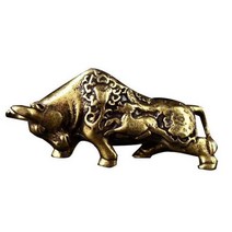장식품 두꺼비 석고상 대형피규어쟁반 곰돌이트레이 조각상 정원 실내 실외 장식 유니크 황동 럭키 투우 동상 구리 동물 미니어처 입상 키 체인 펜던트 사무실 책상 홈 품 가져오기, 1개