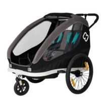 하맥스 트래블러 2인용 자전거 트레일러 유모차 겸용 블랙