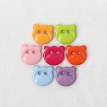 칼라 곰 단추(30개), 13mm