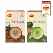 유니레버 립톤 우롱밀크티 19g x 10개입 + 말차 밀크티 19g x 10개입, 단품