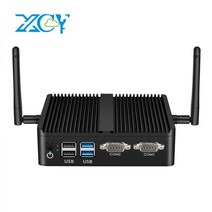 XCY 팬리스 미니 PC 인텔 셀러론 J4125 쿼드 코어 듀얼 NIC 기가비트 LAN 2x RS-232 직렬 포트 6x USB WiFi 4G 임베디드 IPC, 4G RAM 64G SSD WiFi, intel Core i3-5005U
