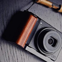 Ricoh GR3 GRIII GR 3 용 마호가니 우드 핸드 그립 플레이트 브래킷 알루미늄 베이스 포함, Rosewood