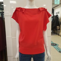 블루페페 부평점 언발런스 프릴이 멋스러운 슬리브스 블라우스