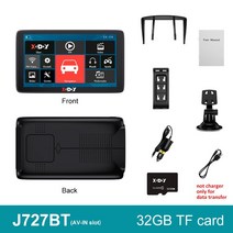 차량용 네비게이션 XGODY 7 인치 트럭 GPS 네비게이터 터치 스크린 양산 토 Nav 자동차 네비게이션없이 블, 02 J727BT 32GB, 32GB