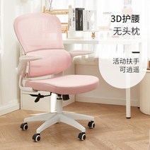 89칸 원기 컴퓨터의자 사무용 가정용 인체공학 학습의자 학생 리프트 시트 책상 회전의자, 3D허리보호대-무두베개-화이트테두리망