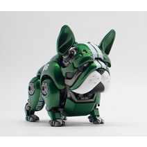 HWJ RAMBLER 기계 불독 귀여운 애완견 액션 피규어 로봇 컬렉션 장난감 선물 상자 포함, Green