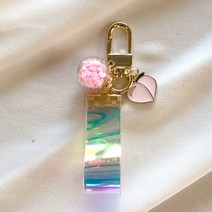 포포베 홀로그램 과일 꼬임 키링모음 키홀더 자동차 열쇠고리, 06_복숭아 홀로그램 키홀더